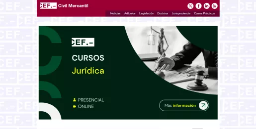 Captura de pantalla de la web de Civil Mercantil CEF.-.