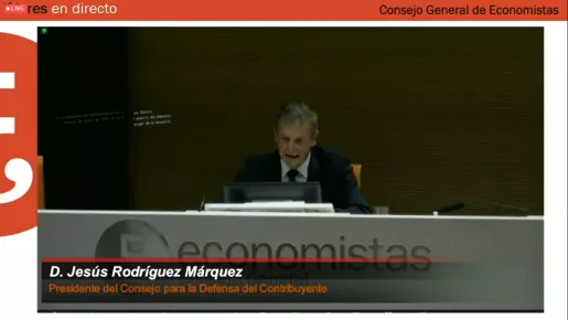 Jesús Rodríguez Márquez, durante el acto organizado por el CGE. Jesús Rodríguez Márquez, durante el acto organizado por el CGE.