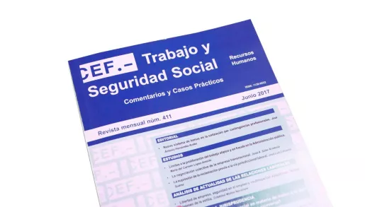 Portada Revista de Trabajo y Seguridad Social. Editorial CEF.-