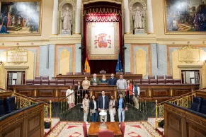 Alumnos de CEF.- Santo Domingo en su visita al Congreso de los Diputados.
