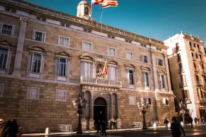Vista del Palau de la Generalitat en Barcelona.