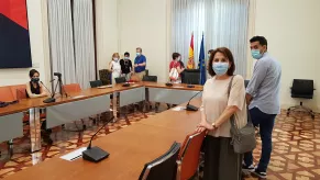 Ángela de las Heras, en primer término Ángela de las Heras, en primer término