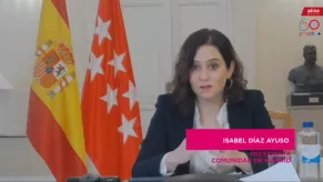 La presidenta de la Comunidad de Madrid, Isabel Díaz Ayuso, en el congreso. La presidenta de la Comunidad de Madrid, Isabel Díaz Ayuso, en el congreso.