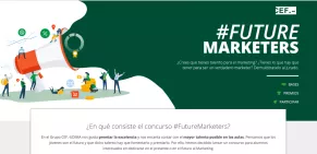 Captura de la página del concurso '#Future Marketers'. Captura de la página del concurso '#Future Marketers'.
