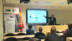 Ramón Cano, CEO de ByEvolution, este martes en el CEF.-. Ramón Cano, CEO de ByEvolution, este martes en el CEF.-.