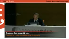 Jesús Rodríguez Márquez, durante el acto organizado por el CGE. Jesús Rodríguez Márquez, durante el acto organizado por el CGE.