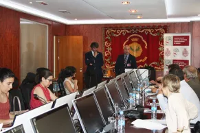 Durante la presentación del informe Durante la presentación del informe