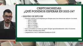 El profesor del CEF.-, Carlos Sánchez Colorado, durante el webinar sobre criptomonedas. El profesor del CEF.-, Carlos Sánchez Colorado, durante el webinar sobre criptomonedas.