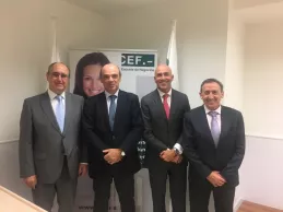 De izquierda a derecha en la imagen, Roque de las Heras, Diego Martín-Abril, Joaquín Danvila y Jesús Martínez (Redacción y fotografías: María Guijarro) De izquierda a derecha en la imagen, Roque de las Heras, Diego Martín-Abril, Joaquín Danvila y Jesús Martínez (Redacción y fotografías: María Guijarro)