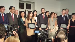 Foto de familia de los galardonados Foto de familia de los galardonados