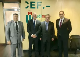 De izquierda a derecha de la imagen, Manuel Martínez de León, Joaquín Danvila,<br />Alberto Palomar y Antonio Cuevas (Redacción y Fotografías: UDIMA Media)